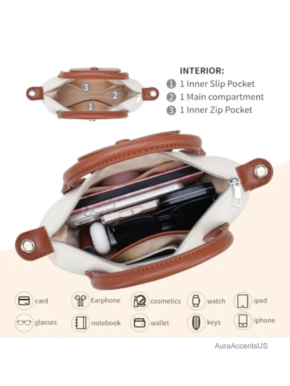 Mini Vegan Leather Satchel Purse, Dumpling Hobo Bag Crossbody with Removable